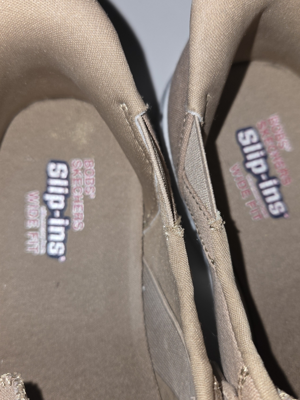 Skechers BOBS Lightweight Canvas Slip On  Sneakers in Tan Women's 8 - Picture 5 of 9